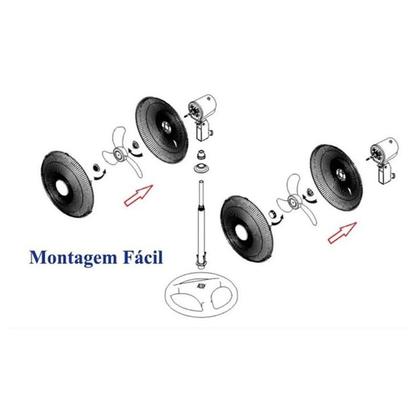 Imagem de Ventilador Pedestal Coluna Ajustável 45cm 3 Velocidades 110v 220v 12v Bivolt