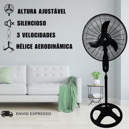 Imagem de Ventilador Pedestal Coluna Ajustável 45cm 3 Velocidades12v Bivolt