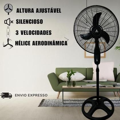 Imagem de Ventilador Pedestal Coluna Ajustável 45cm 3 Velocidades12v Bivolt