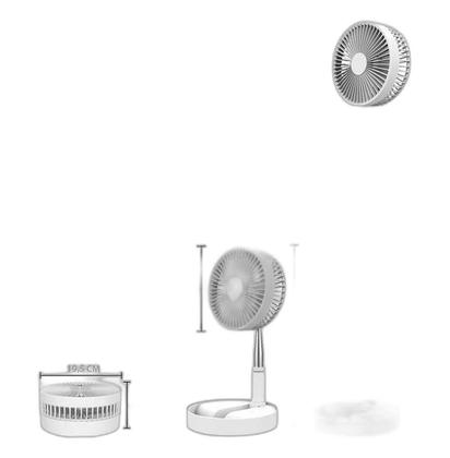 Ventilador Portátil VigorLife 3 Em 1 | USB Recarregável | Lanterna | Power Bank