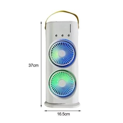 Imagem de Ventilador Portátil Duplo USB com Luz Ambiente
