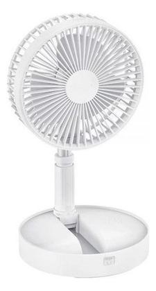 Imagem de Ventilador Portátil Silencioso Dobrável 7200mah Retrátil Cor Branco Diâmetro 19 cm Material das pás ABS Quantidade de pás 3