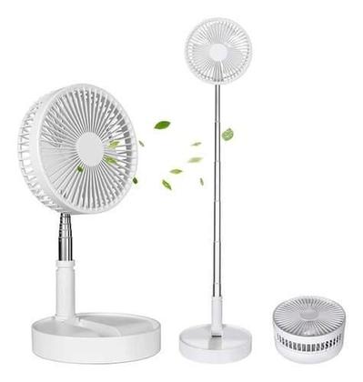 Imagem de Ventilador Portátil Silencioso Dobrável USB Branco Recarregável