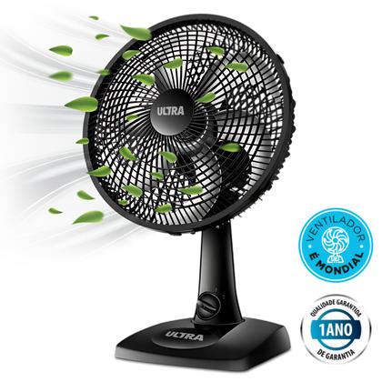 Imagem de Ventilador Preto Mesa E Parede Ultra Mondial V-30 6 Pás 110v Portátil e Potente Ventilador de Parede 2 em 1