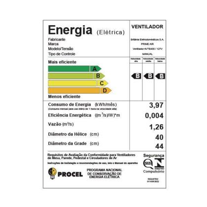 Imagem de Ventilador Prime Air 150W 8 Pás Maxx Force AVTE400 - Britânia