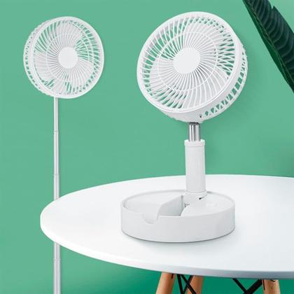 Imagem de Ventilador Retrátil Portátil Silencioso USB Dobrável Branco