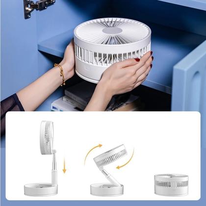 Imagem de Ventilador Retrátil Recarregável De Mesa Usb Bateria 7200mah