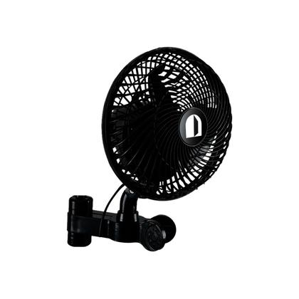 Imagem de Ventilador Silencioso 110V 20W Compacto Oscilante Preto leds indoor Parede Mesa Com Suporte Clips