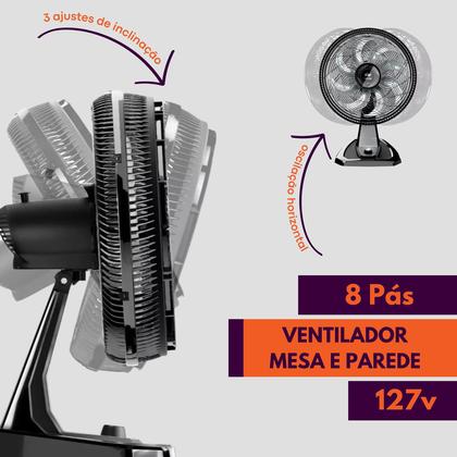 Imagem de ventilador suilencioso portátil vento turbo 127V WapFlow