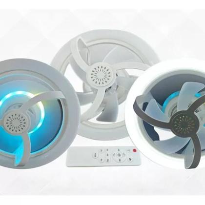 Imagem de Ventilador Teto 50W Com Luz Rgb E Rotação Completa