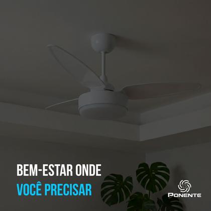 Imagem de Ventilador Teto Silent Inverter Ponente Com Luminária Led e Controle