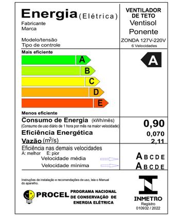 Imagem de Ventilador Teto Zonda Bivolt Inverter Para 2 Lâmpadas + Controle