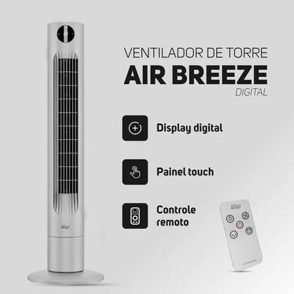 Imagem de Ventilador Torre Air Breeze Digital Silencioso 60w 110V Wap