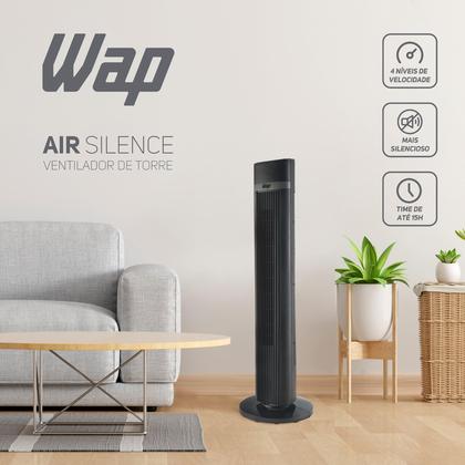 Imagem de Ventilador Torre Air Silence Com Controle Remoto 4 Velocidades E Desligamento Automático