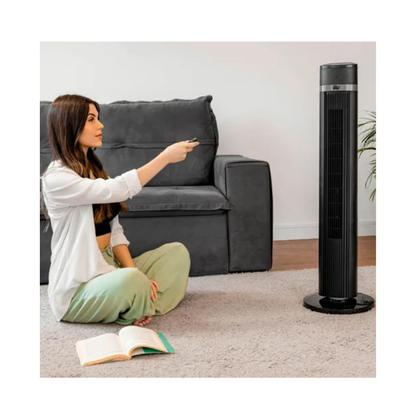 Imagem de Ventilador Torre AIR SILENCE WAP Silencioso Oscilante com Controle Remoto 4 Velocidades e Desligamento Automático 220V