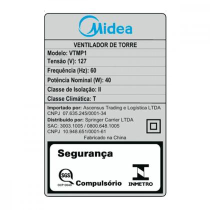 Imagem de Ventilador Torre Midea 102cm 127V 40W