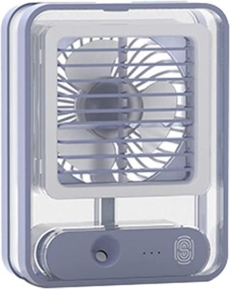 Imagem de Ventilador Umidificador Aguá De Mesa Touch Led 3 Vel Verao Carregamento USB Trabalho Estudo Casa