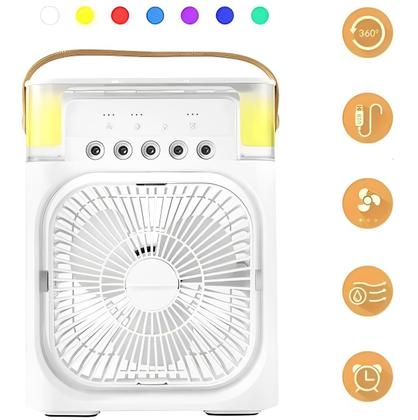 Imagem de Ventilador Umidificador Climatizador De Ar Portatil Led