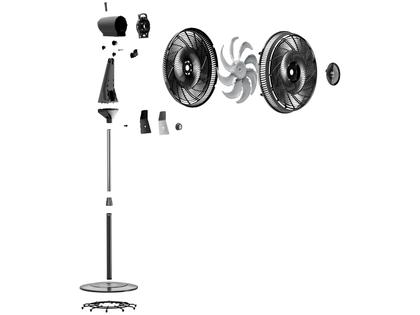 Imagem de Ventilador Wap Flow Turbo 50cm 8 Pás 3 Velocidades Preto e Cinza