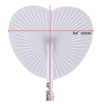 Imagem de Ventiladores de papel portáteis dobráveis Bestage 60 unidades brancas com alça de plástico