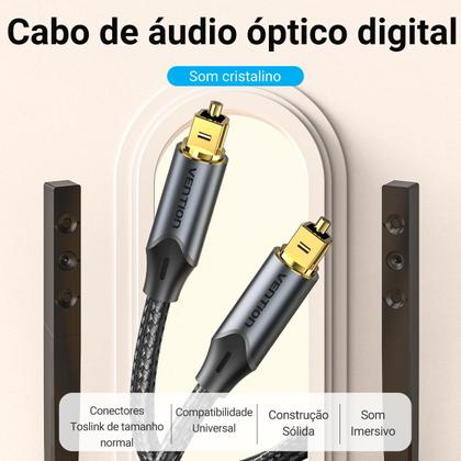 Imagem de Vention - Cabo De Áudio Fibra Óptica Toslink Spdif 3 Metros