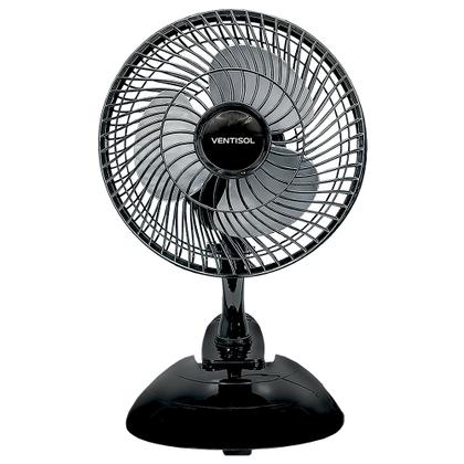 Imagem de Ventisol Mini Micro Ventilador De Mesa 20 CM Portátil Com Dois Níveis De Ventilação 127V Na Cor Black