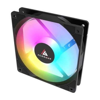 Imagem de Ventoinha Acegeek RW12, 120mm, Rainbow, Preto, AG-RW12-BK