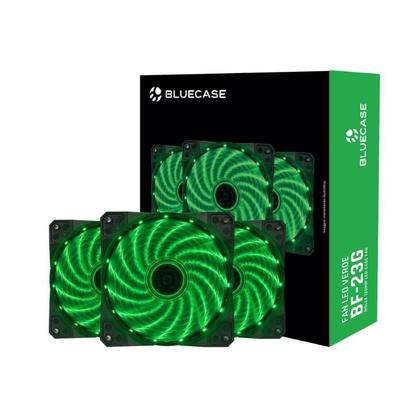Imagem de Ventoinha Bluecase 120mm Led Verde Bf-23G Conector Molex 4 Pinos 77,6 CFM