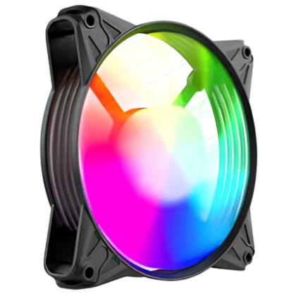 Imagem de Ventoinha Cooler Fan Alta Performance Tamanho 120mm 12V Com  Iluminação Led Rgb Com 8 Cores Para Gabinete Gamer - Eurus Clanm