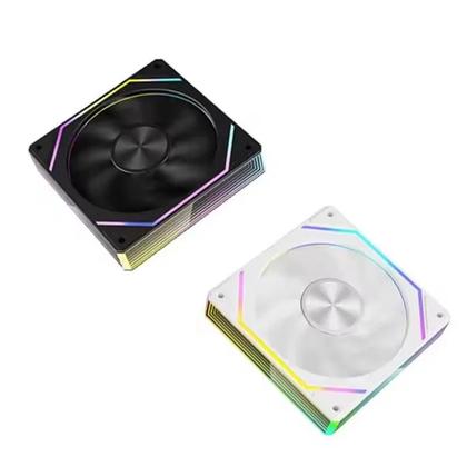 Imagem de Ventoinha De Resfriamento Para Gabinete De Computador 12CM ARGB Ice Whale IW-4MAX Prism 7PRO Espelho