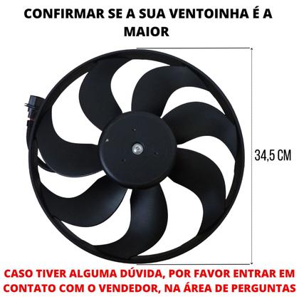 Imagem de Ventoinha do Radiador Audi Golf Fox Polo Bora  7 Pás MODELO GRANDE 1999 2000 2001 2002 2003 2004 2005 2006 2007 