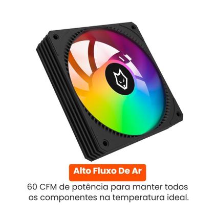 Imagem de Ventoinha Husky Arctic Breeze, 120mm, Iluminação ARGB, Preto - HCF300PT