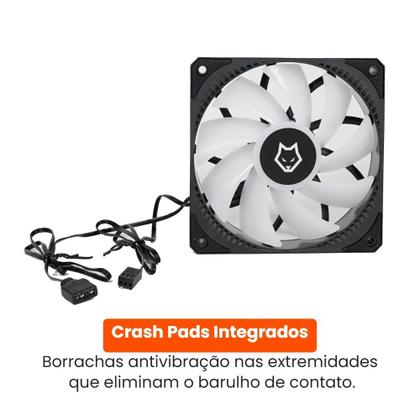 Imagem de Ventoinha Husky Arctic Breeze, 120mm, Iluminação ARGB, Preto - HCF300PT