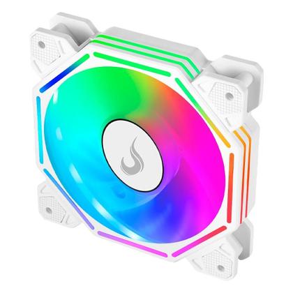 Imagem de Ventoinha Rise Mode Hex Turbine PWM, 120mm, Led ARGB, Branco - RM-H-ARGB-TOR-W
