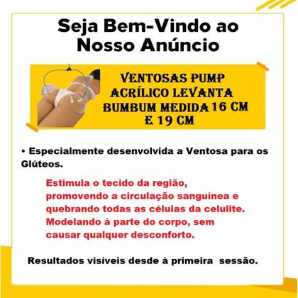 Imagem de Ventosas Para Glúteos Pump Up 16 E 19 Cm