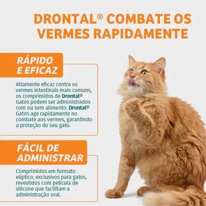 Imagem de Vermífugo Drontal Gatos Até 4 Kg Com 4 Comprimidos Bayer