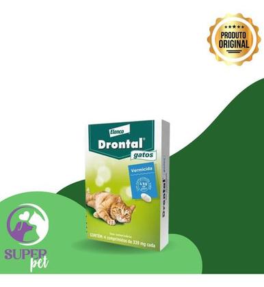 Imagem de Vermífugo Drontal Gatos Até 4 Kg Com 4 Comprimidos Bayer