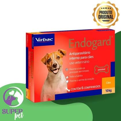 Imagem de Vermífugo Endogard Cães até 10kg 6 Comp