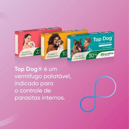 Imagem de Vermífugo Ouro Fino Top Dog 30 Kg - 02 Comprimidos