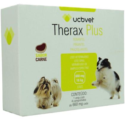 Imagem de Vermífugo Therax Plus 660mg C/4 comp. UCBVET