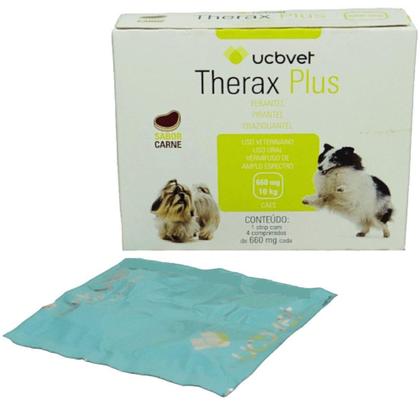 Imagem de Vermífugo Therax Plus 660mg C/4 comp. UCBVET