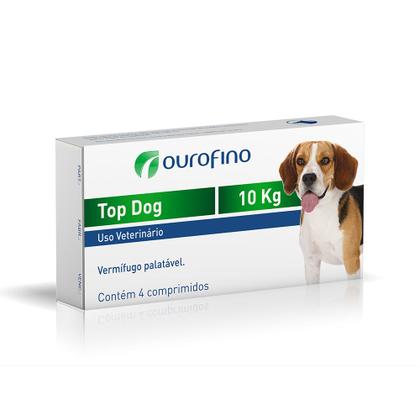 Imagem de Vermífugo Top Dog para Cães 10 kg 4 Comprimidos