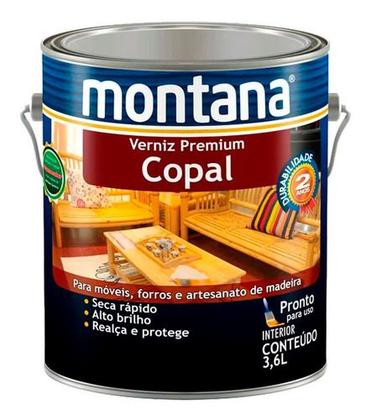 Imagem de Verniz Copal Transparente Pronto Uso Brilhante Montana 3,6lt