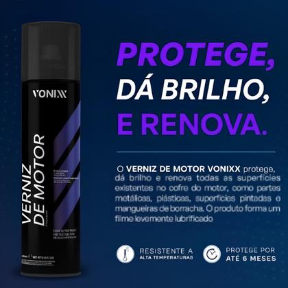 Imagem de Verniz De Motor Aerosol Renovador Brilho Proteção 400ml Vonixx