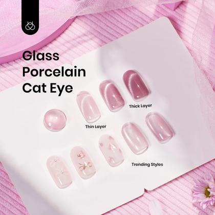 Imagem de Verniz de unhas em gel Beetles Cat Eye Pink 15 mL com glitter