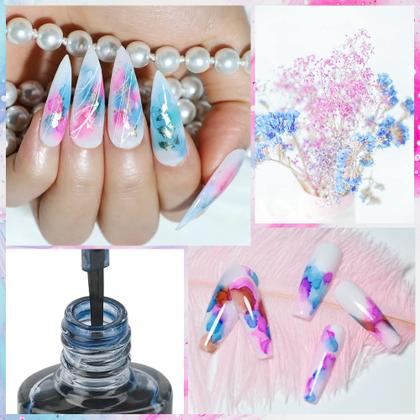 Imagem de Verniz de unhas MIZHSE Blooming Gel Blossom Marble 10 mL 8 cores