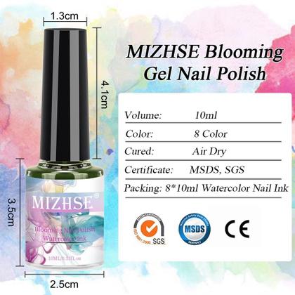 Imagem de Verniz de unhas MIZHSE Blooming Gel Blossom Marble 10 mL 8 cores