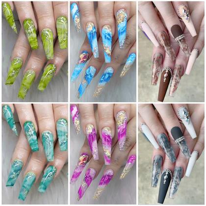 Imagem de Verniz de unhas MIZHSE Blooming Gel Blossom Marble 10 mL 8 cores