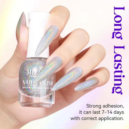 Imagem de Verniz de Unhas MIZHSE Holográfico Prata com Glitter - 15ml