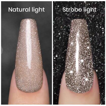 Imagem de Verniz Gel para Unhas RARJSM - Brilho Refletivo com Glitter - 7,5ml